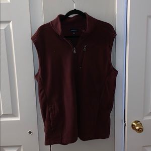 Burgundy Fleece Vest